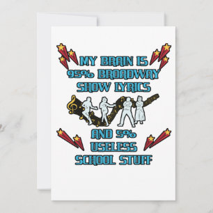 Cartão De Agradecimento Meu Cérebro É 95% Atriz De Letras De Letras De Lír