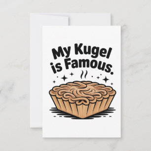 Cartão De Agradecimento Meu Kugel é famoso e engraçado Hanukkah judeu jude