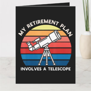 Cartão De Agradecimento Meu Plano de Aposentadoria Envolve Um Telescópio