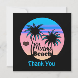 Cartão De Agradecimento Miami Beach