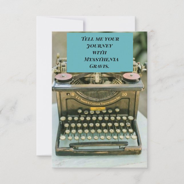 Cartão De Agradecimento Miastenia Gravis Consciência [D] (Frente)