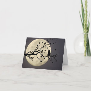 Cartão De Agradecimento Midnight Under the Moon Note Card