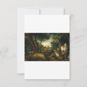 Cartão De Agradecimento Milagre de São Huberto por Peter Paul Rubens 