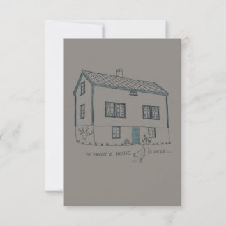 Cartão De Agradecimento Minha casa favorita está aqui