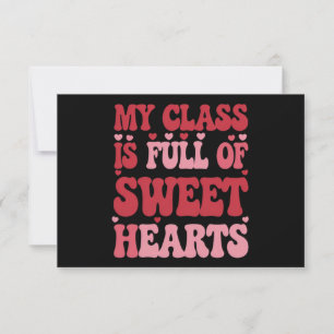 Cartão De Agradecimento Minha classe é Cheio de Dia de os namorados de Art