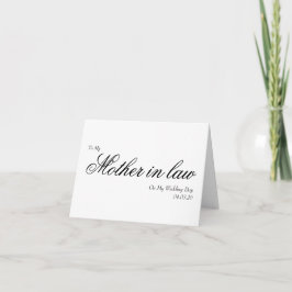 Cartão De Agradecimento Minha Sogra no Dia do Meu Casamento Roteiro Elegan