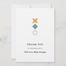 Cartão De Agradecimento Minimal Bauhaus Baby Shower Thank You Card