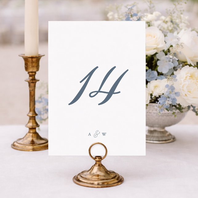 Cartão De Agradecimento Minimal Wedding Table Numbers 1–29  (Criador carregado)