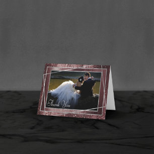 Cartão De Agradecimento Minimalismo Glitzy Foto Da Glitter Roxa Do Gabin