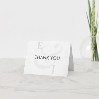 Cartão De Agradecimento Minimalist Ampersand Wedding | Thank You Card