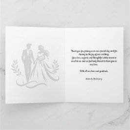 Cartão De Agradecimento Minimalist Heart Wedding Thank You Card – Custom