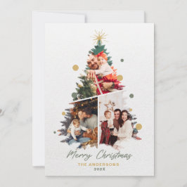 Cartão De Agradecimento Minimalista, 3 Foto do Natal da Nossa Família