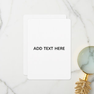 Cartão De Agradecimento Minimalista Branco Elegante para Qualquer Ocasião