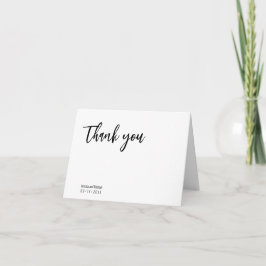 Cartão De Agradecimento 💍 Minimalista Elegante com bela mensagem