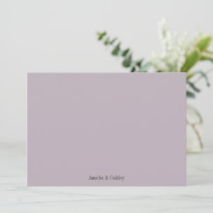 Cartão De Agradecimento Minimalista Lavanda Elegante Casamento Personaliza