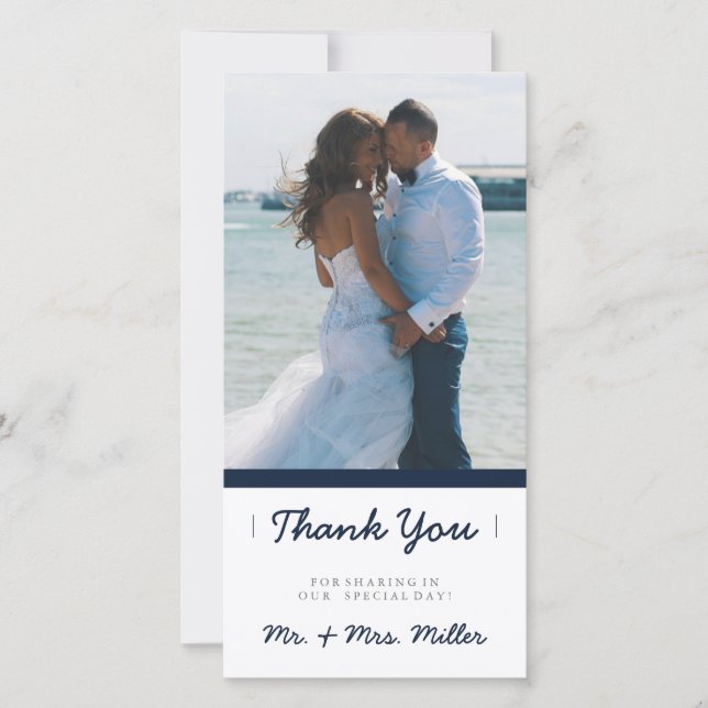 Cartão De Agradecimento Minimalista Obrigado | EDDINHAS (Frente)