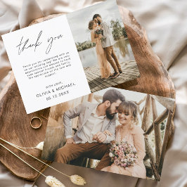 Cartão de Agradecimento Minimalista para Fotos de 