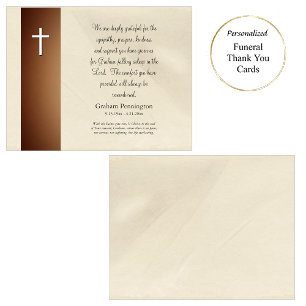 Cartão De Agradecimento Minimalista Sofisticado Memorial Ortodoxo