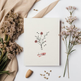 Cartão De Agradecimento Minimalistische Dankeskarte