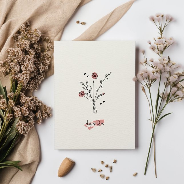 Cartão De Agradecimento Minimalistische Dankeskarte (Titelbild)