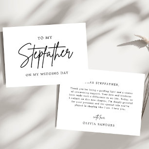 Cartão De Agradecimento Mínimo Ao Meu Padrasto No Dia Do Meu Casamento