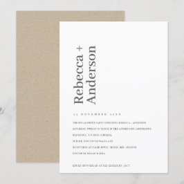 CARTÃO DE AGRADECIMENTO MÍNIMO SCANDI PBLACK & WHITE NOIVADO INVITE