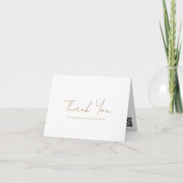 Cartão De Agradecimento Mínimo Simples e Elegante Negócios Dourados modern (Frente)