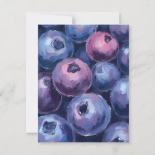 Cartão De Agradecimento Miramares Mirtilos Pintura de Frutas