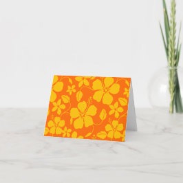 CARTÃO DE AGRADECIMENTO MISTURA DE LARANJA HAWAIIANA HULA (HIBÍSCO)
