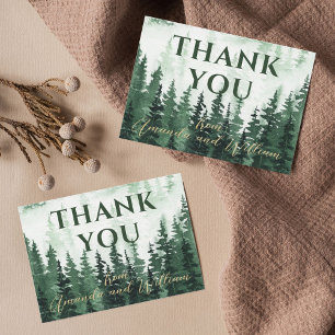 Cartão De Agradecimento Misty Forest Chá de fraldas Obrigado