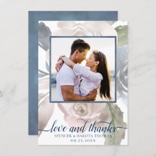 Cartão De Agradecimento Misty Lake Foto Floral Adorável E Suave, Hued