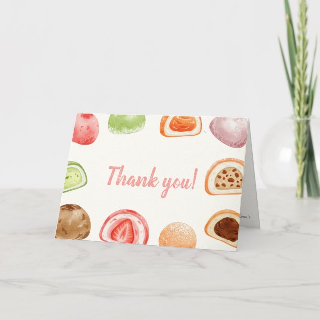 Cartão De Agradecimento Mochi-sweet and full of love! (Frente)