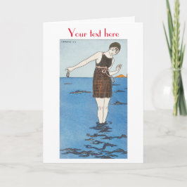 Cartão De Agradecimento Moda George Barbier Art Deco