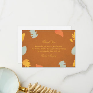 Cartão De Agradecimento Modern Abstract Autumn Appreciation