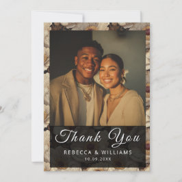 Cartão De Agradecimento Modern Anemones Inspired Garden Wedding