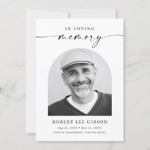 Cartão De Agradecimento Modern Bereavement Sympathy Foto do Memorial Funer