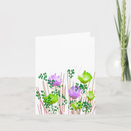 Cartão De Agradecimento Modern Blank Botanical Note Card Stationery