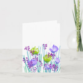 Cartão De Agradecimento Modern Blank Botanical Note Card Stationery