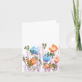 Cartão De Agradecimento Modern Blank Botanical Note Card Stationery