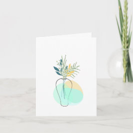 Cartão De Agradecimento Modern Blank Botanical Note Card Stationery