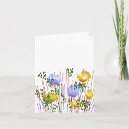 Cartão De Agradecimento Modern Blank Botanical Note Card Stationery