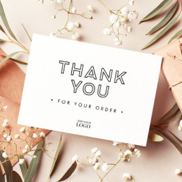 Cartão De Agradecimento Modern Branded Obrigado