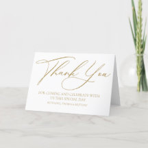Modern elegant Thank you card