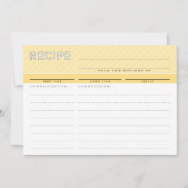 Cartão De Agradecimento MODERN RECIPE CARD organizador fofo mínimo amarelo