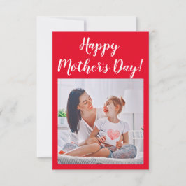 Cartão De Agradecimento Modern vibrant color mother photo art