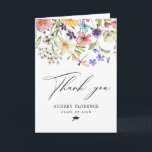 Cartão De Agradecimento Modern  Wildflowers Floral Photo Graduation Party<br><div class="desc">Introducing our Modern Wildflowers Floral Photo Graduation Party Thank You Card! Express your gratitude with style and elegance using this personalized card. Adorned with vibrant wildflowers, this card complements your graduation theme beautifully. Featuring space for a cherished graduation photo and your heartfelt message, it adds a personal touch to your...</div>