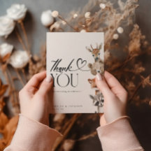 Moderna Aquarela Animais Da Floresta Obrigado