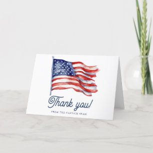 Cartão De Agradecimento Moderna bandeira Americana 4º de julho Reforma do