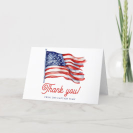 Cartão De Agradecimento Moderna bandeira Americana 4º de julho Reforma do 