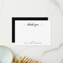 Moderna Caligrafia em Script Black White Obrigado